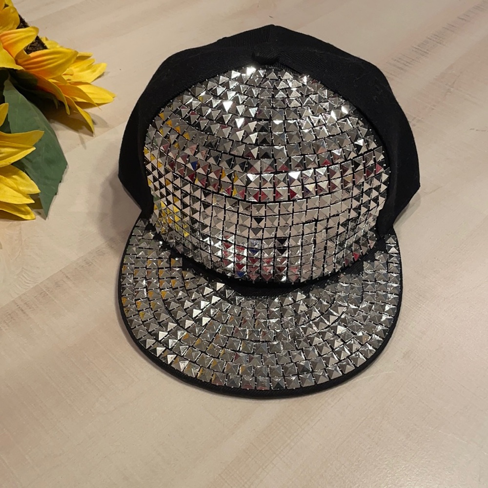 Silver Studded Ball Cap